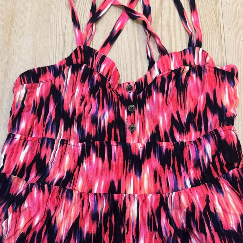 Express Pink and Black Mini Dress - Picture 2 of 6